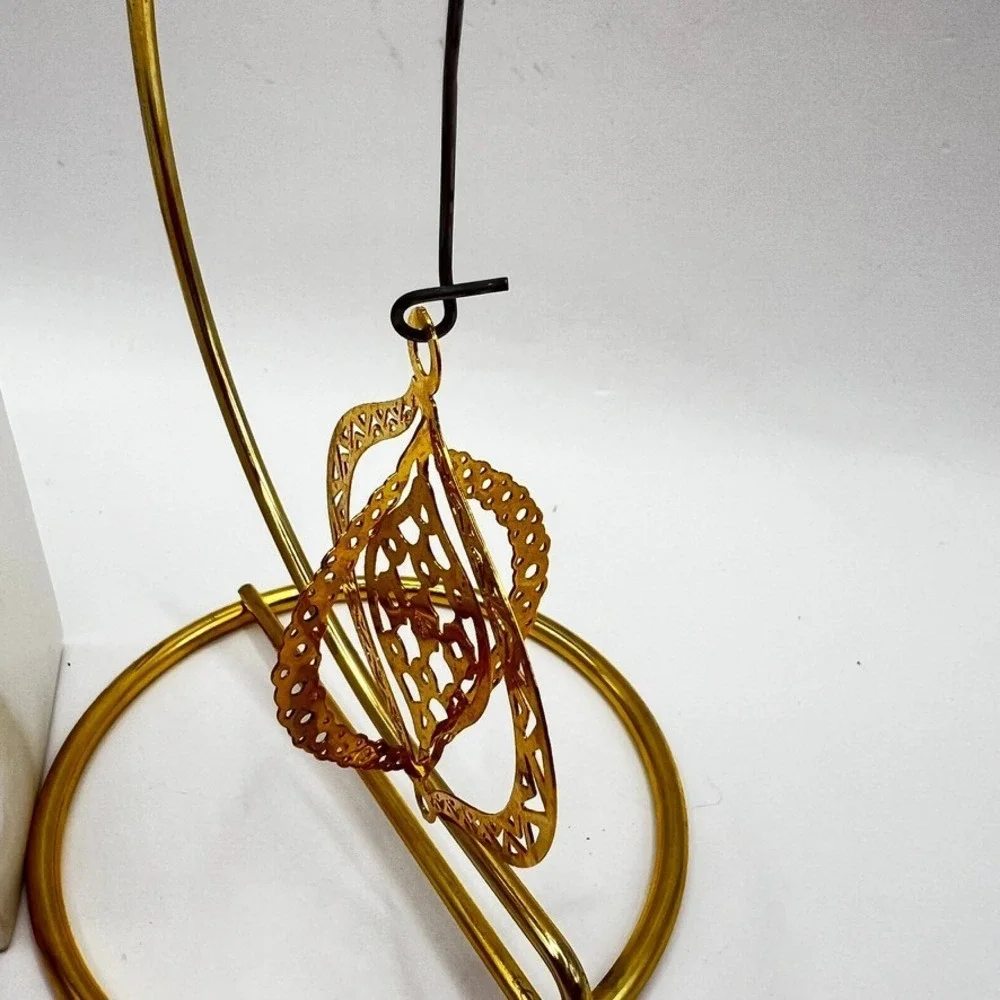 Vtg Tammy Trims Christmas Ornament Mistletoe 24K gold trim # T1012-C